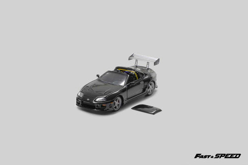 Fast Speed 1/64 Supra MK4 Targa Roadster Diecast Model Black