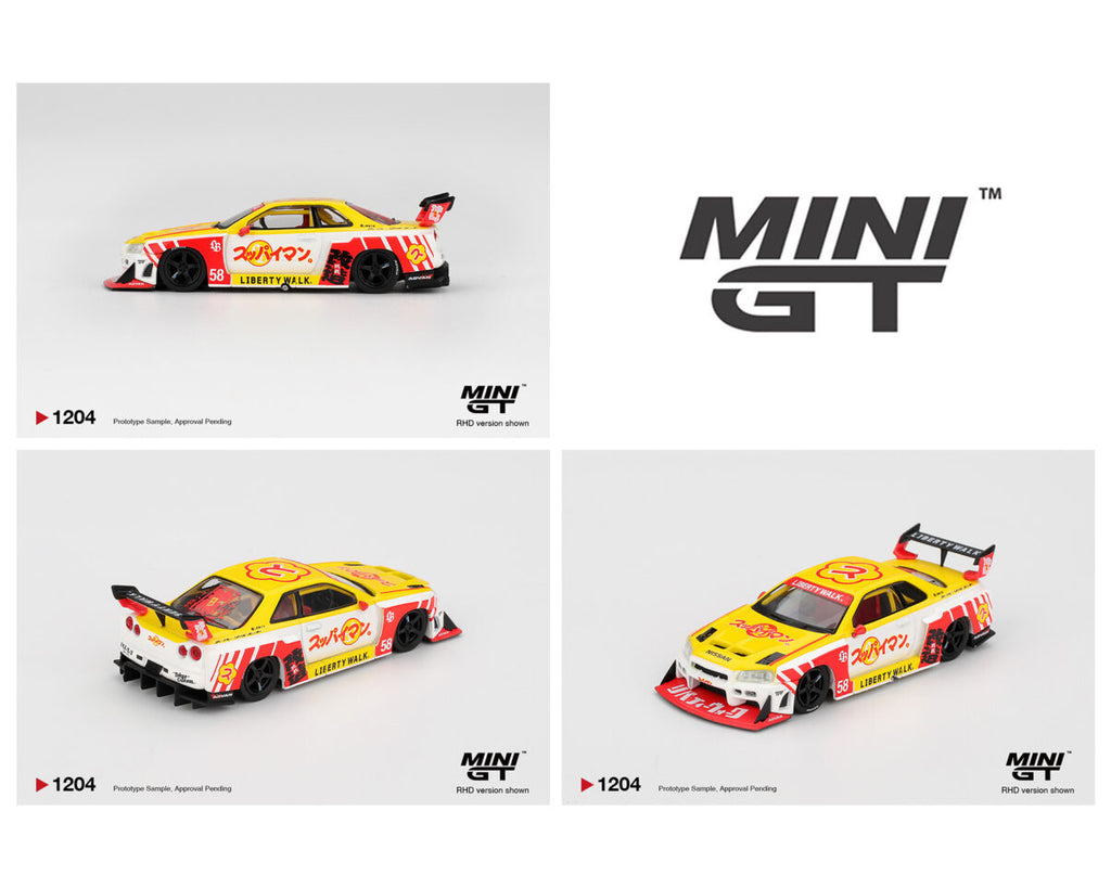 Mini GT 1:64 Nissan LB-ER34 Super Silhouette SKYLINE Suppaiman Okinawa #1204