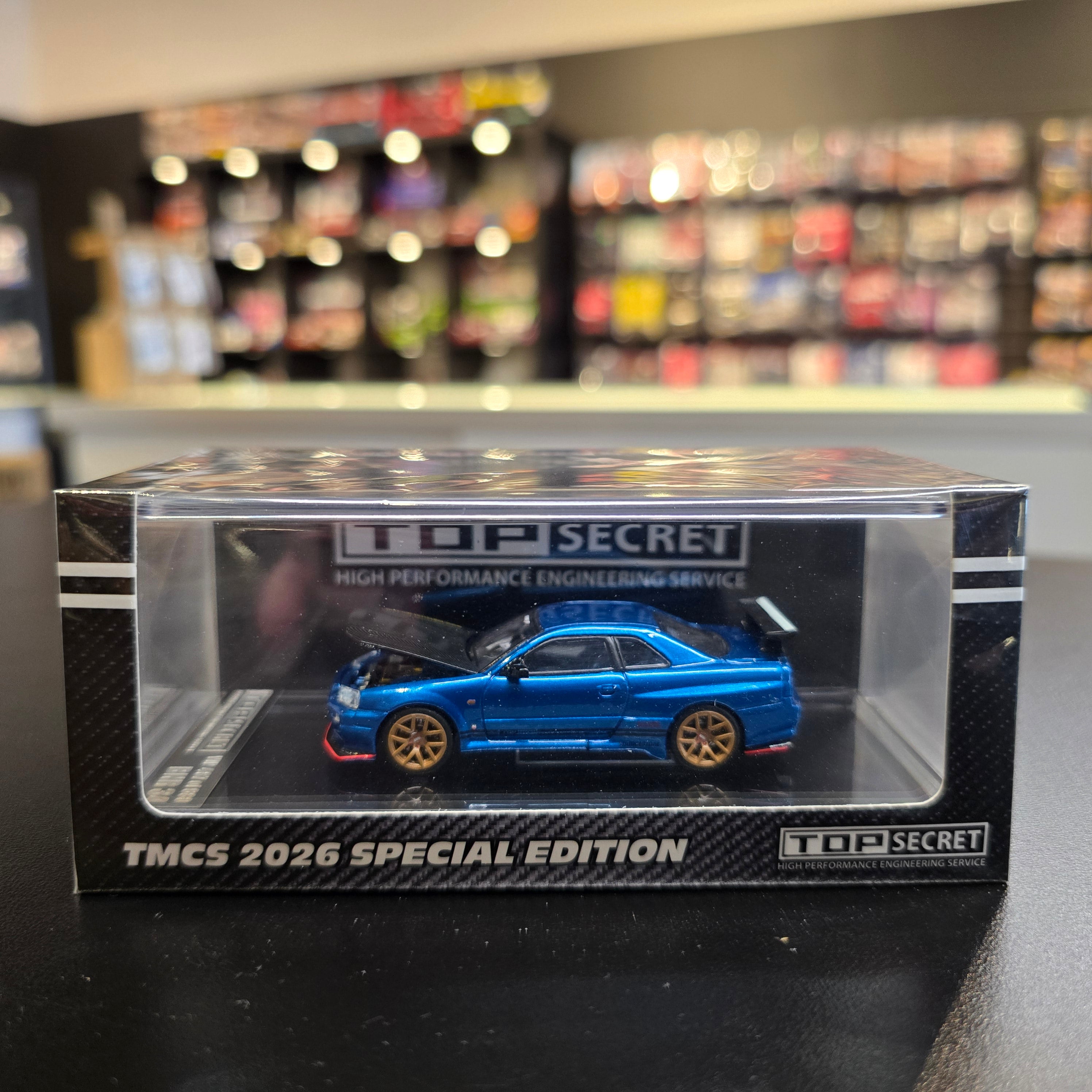 BM Creations Top Secret Nissan R34 TMCS Toy Model Car Show Exclusive 2026 1:64