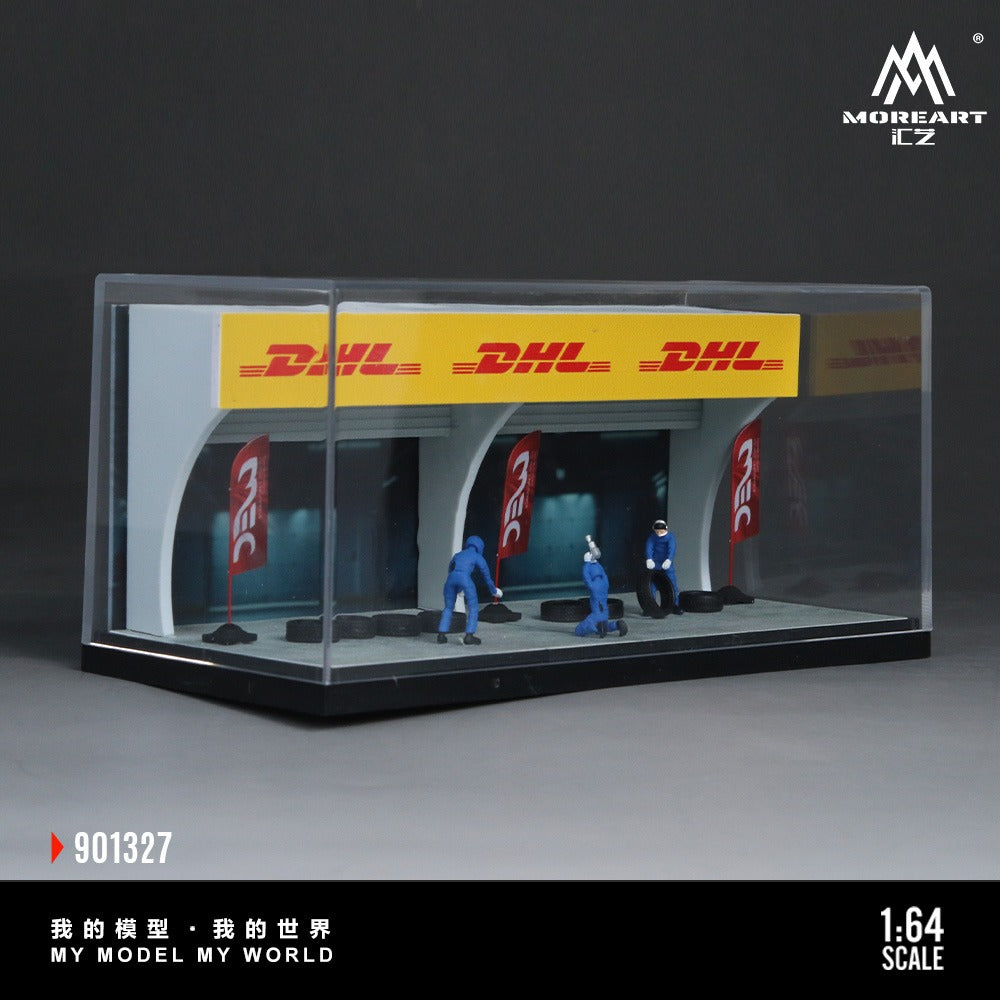 Moreart 1:64 Racing Station Pit Stop DHL Diorama