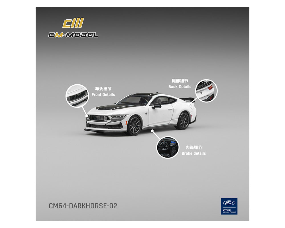 CM MODEL 1/64 Ford Mustang DarkHorse Oxford White CM64-Darkhorse-02