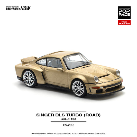 POP RACE 1/64 SINGER DLS TURBO (ROAD) GOLD PR640132