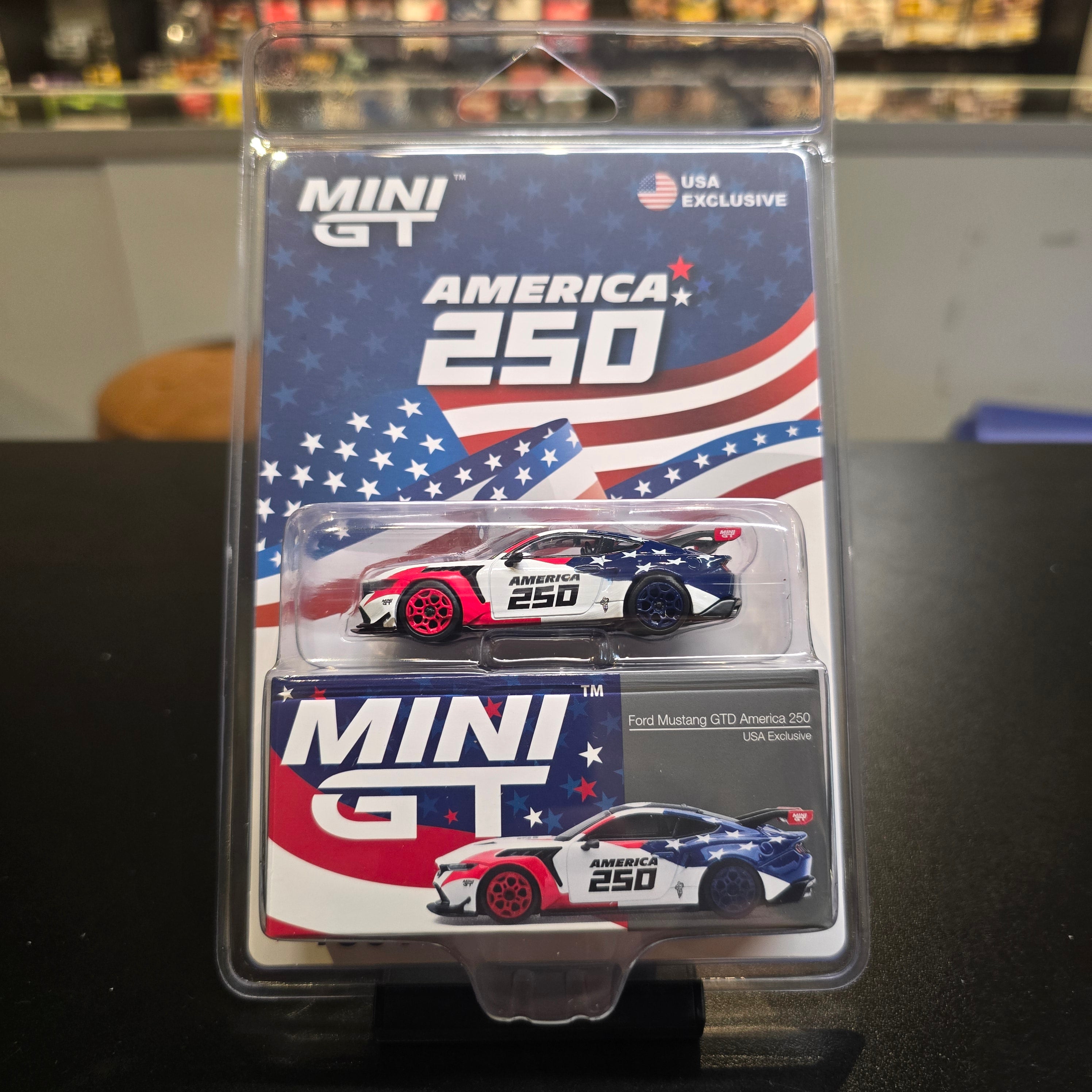 Mini GT 1:64 Ford Mustang GTD America 250 USA Exclusive LHD- Limited Edition 1301