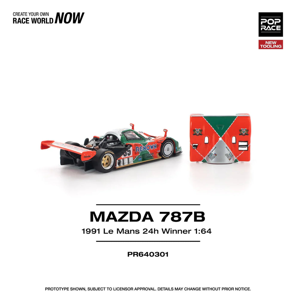 Pop Race - Mazda 787B 1991 Le Mans 24H Winner - Scale 1/64 PR64-301
