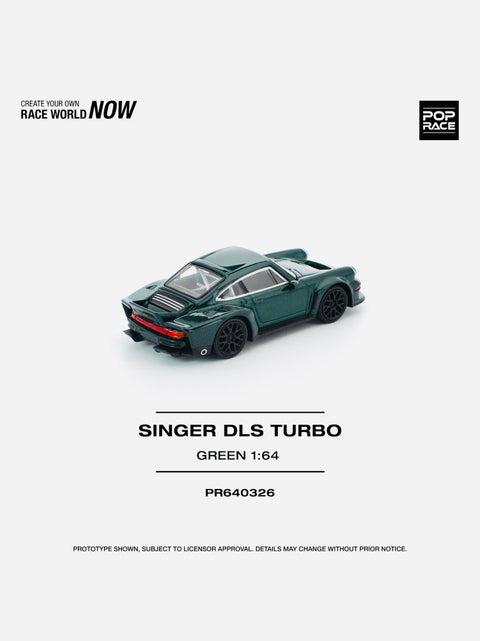 POP RACE 1/64 SINGER DLS TURBO (ROAD) GREEN PR640326