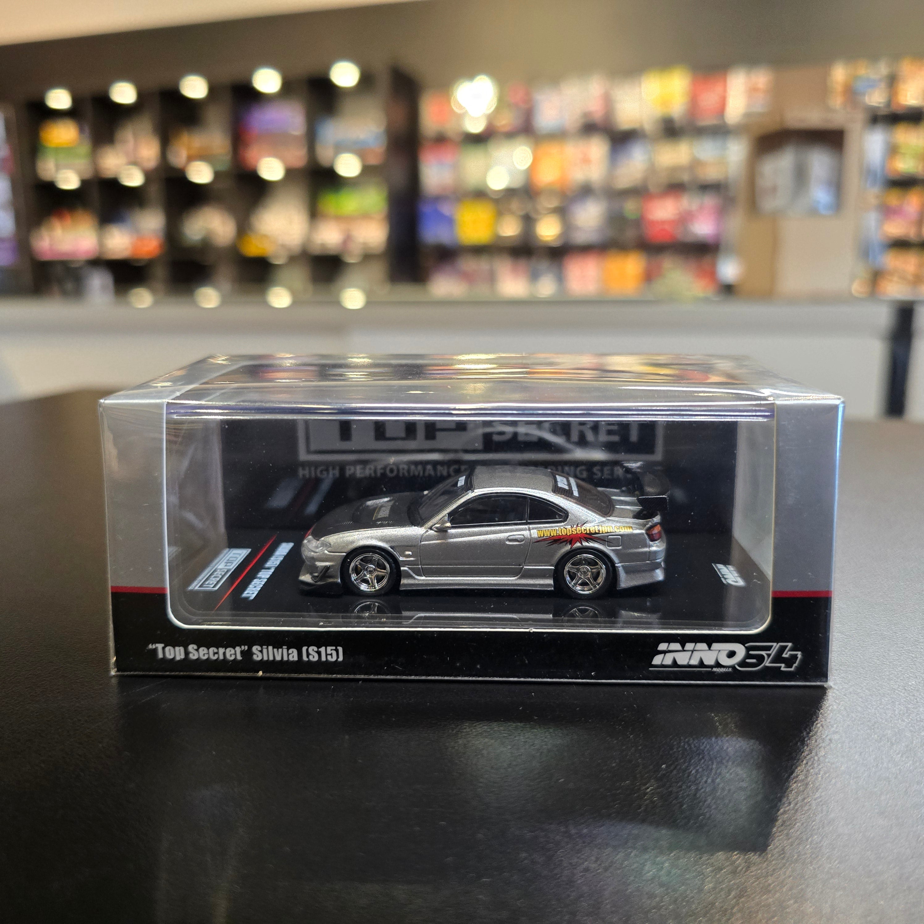 INNO64 1/64 TOP SECRET SILVIA (S15) Silver IN64-S15TS-SIL