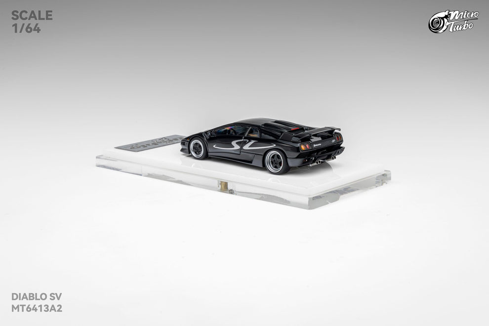 Micro Turbo 1:64 Custom Diablo SV - Metallic Black MT6413A2