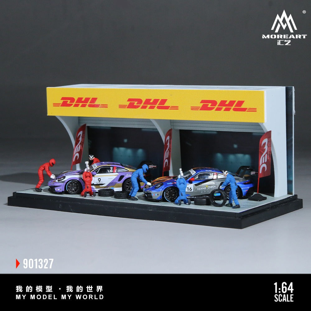 Moreart 1:64 Racing Station Pit Stop DHL Diorama