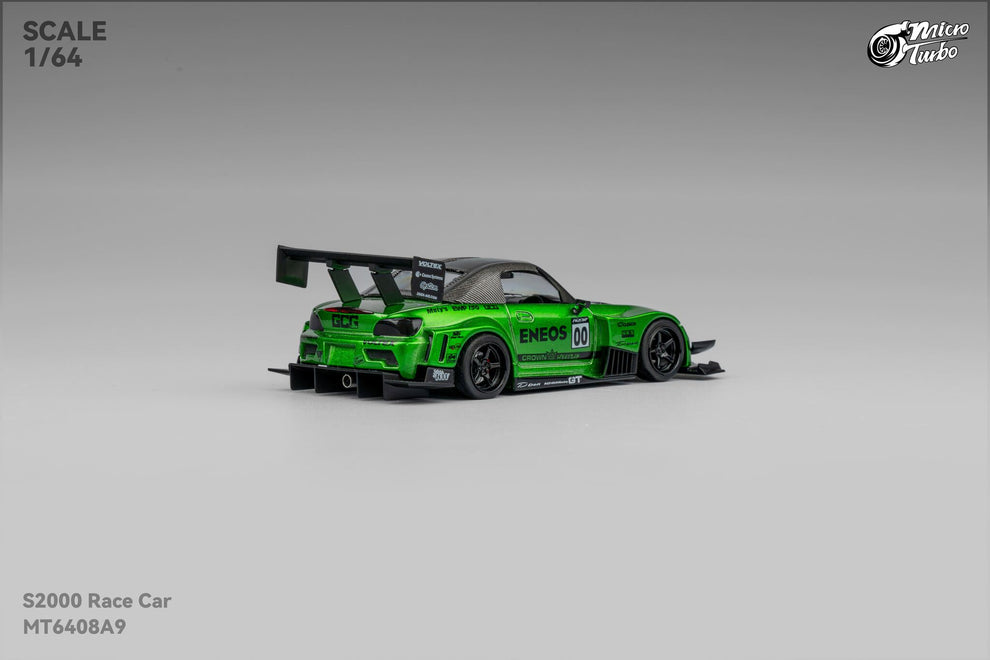 Micro Turbo 1:64 Custom S2000 Race Car Green MT6408A9