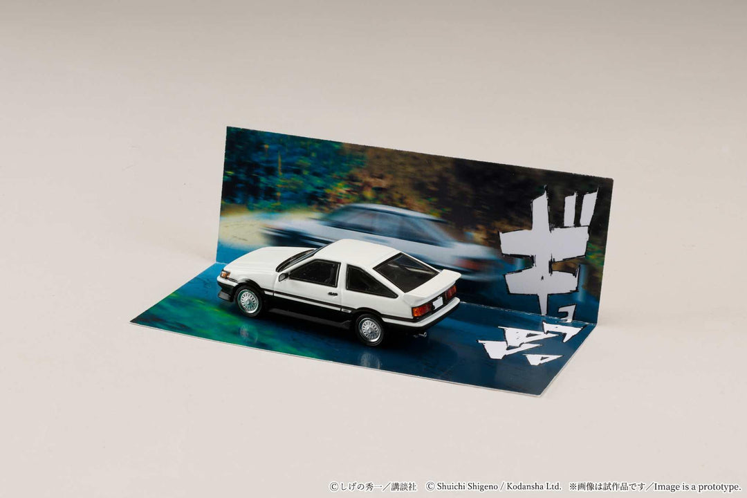 HOBBY JAPAN JDM64 1/64 Toyota COROLLA LEVIN (AE86) / Initial D Wataru Akiyama vs Takumi Fujiwara (Includes 2 random cards) HJDMD008B
