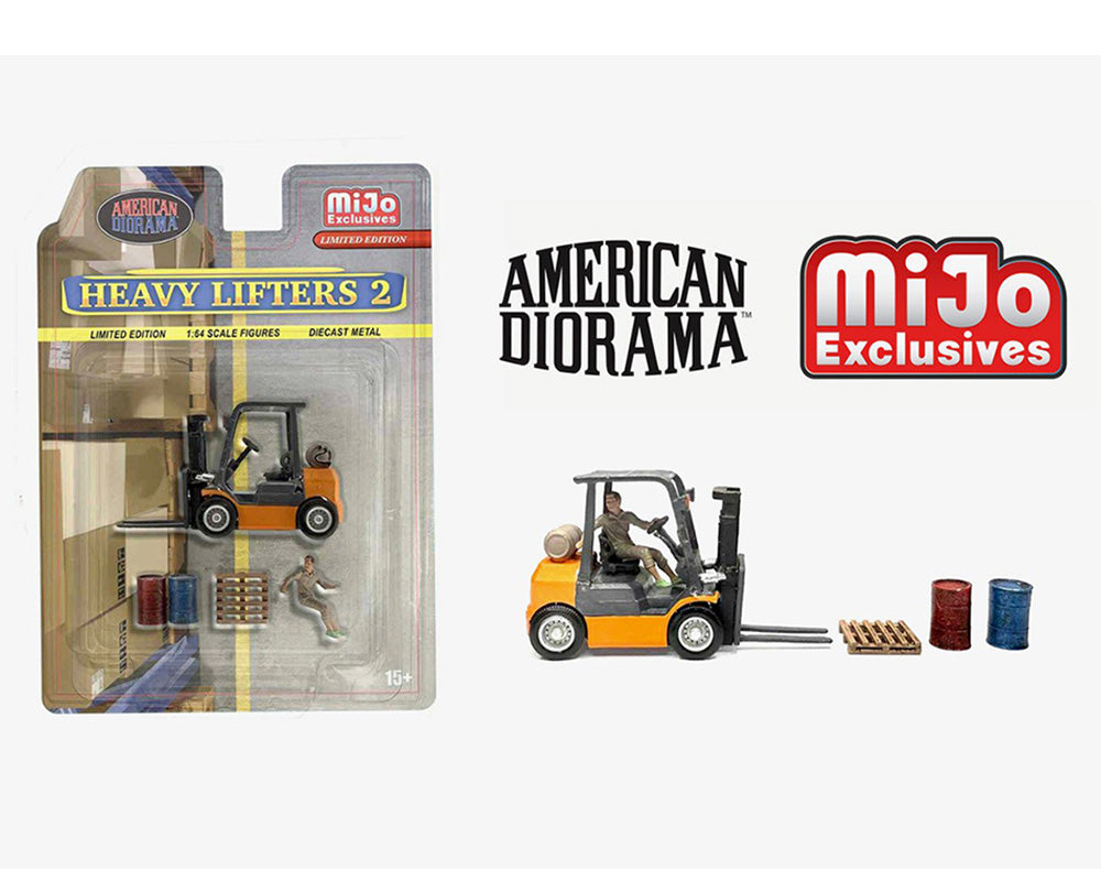 American Diorama 1:64 Figures Heavy Lifters Forklift Set II
