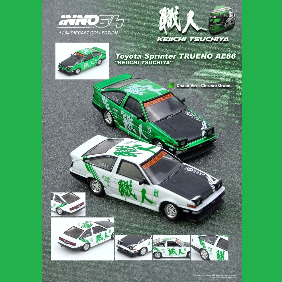 INNO64 1/64 TOYOTA SPRINTER TRUENO AE86 "KEIICHI TSUCHIYA" Limited Edition