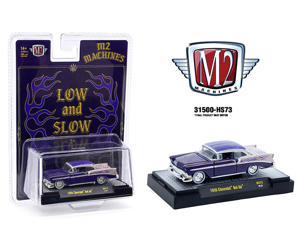 M2 Machines 1:64 1956 Chevrolet Bel Air Custom Low & Slow – Hobby Exclusive