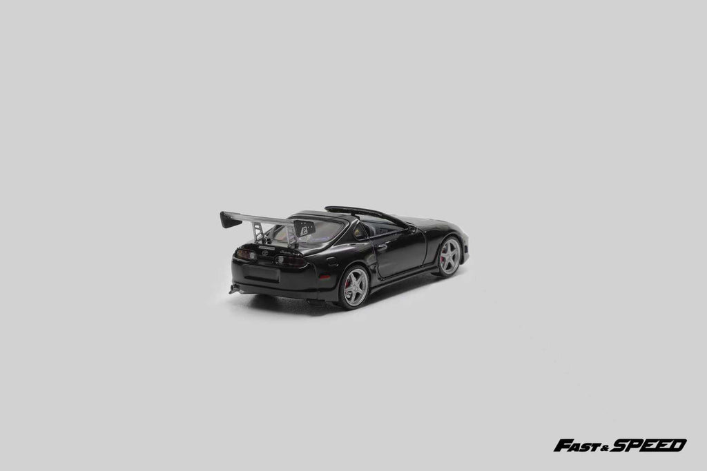 Fast Speed 1/64 Supra MK4 Targa Roadster Diecast Model Black