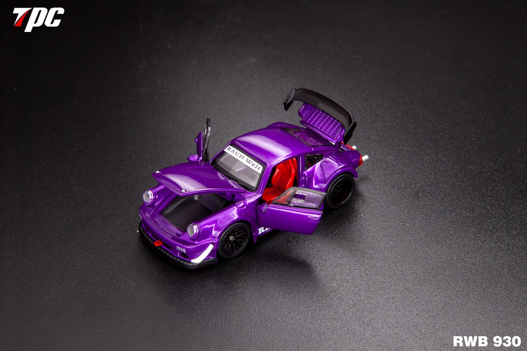 TPC FG RWB 930, Fully Opening parts Diecast Model 1:64 Purple