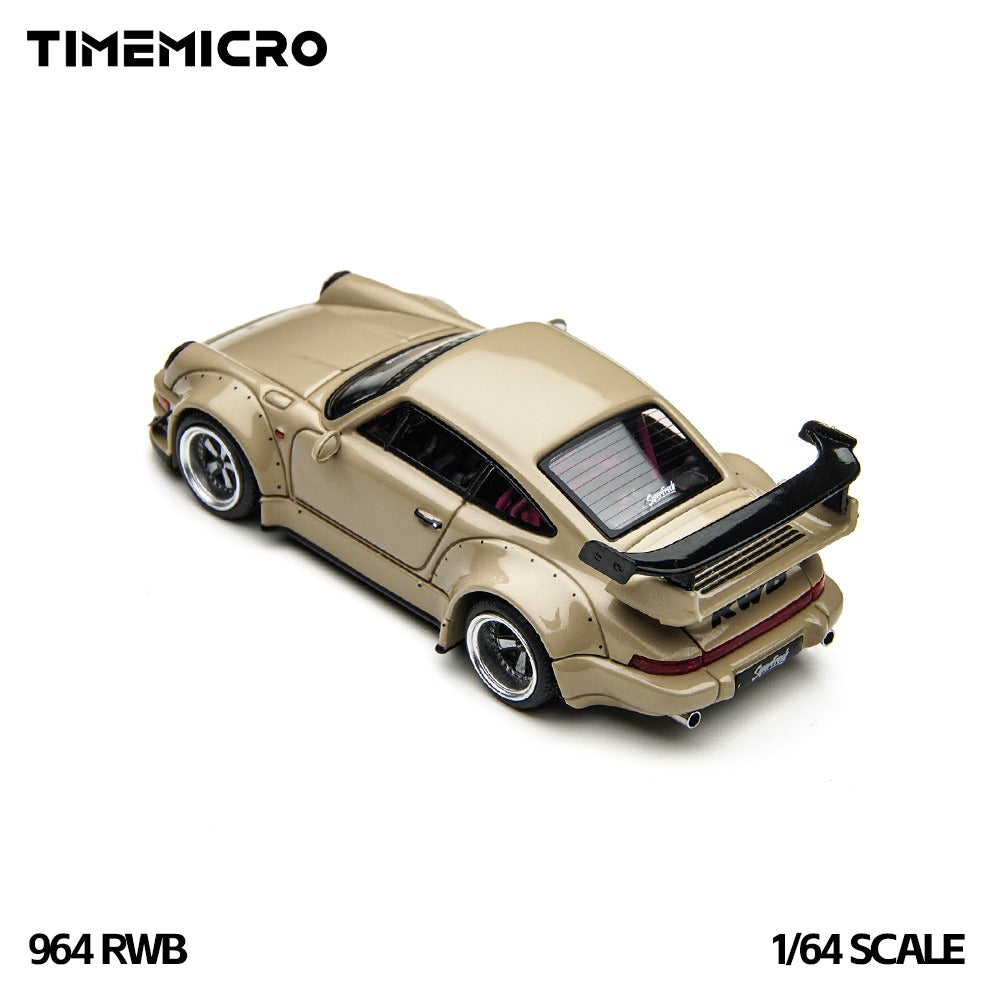 TimeMicro 1:64 RWB 964 Light Brown Alloy Car Model