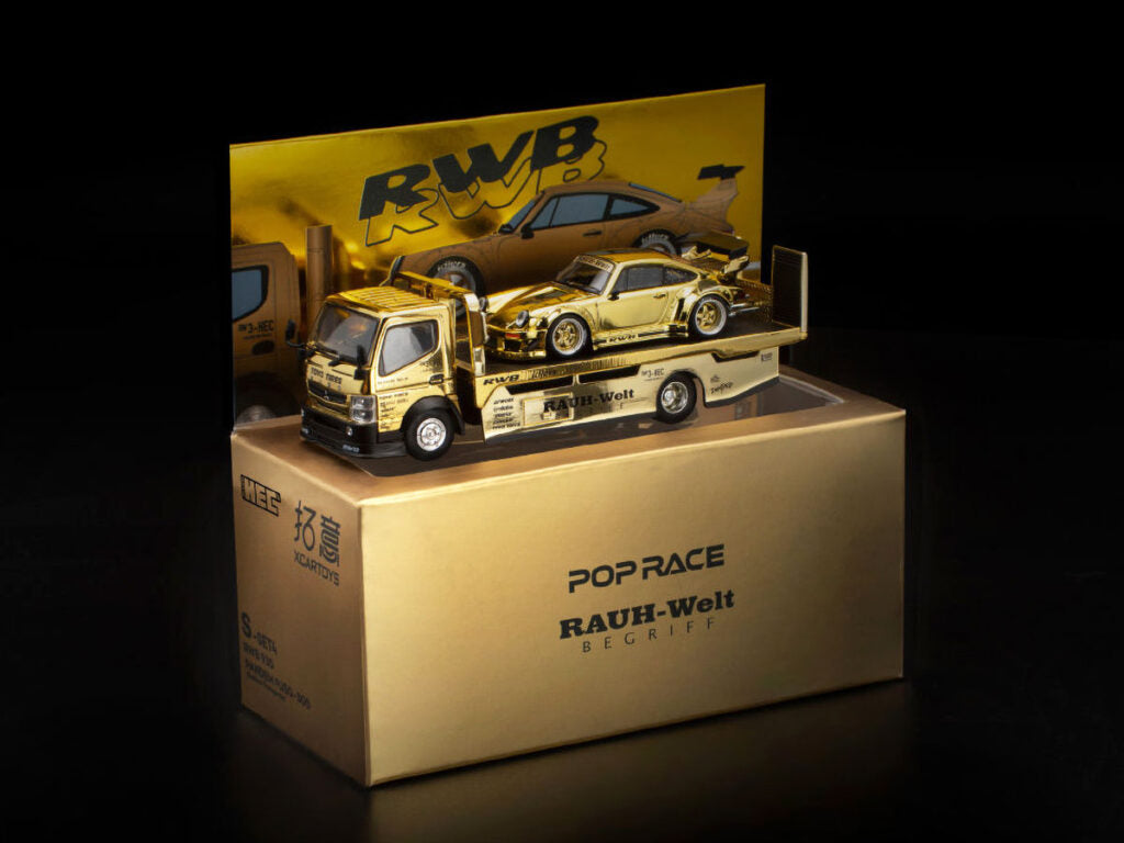 POPRACE 1/64 RWB 930 and FUSO Truck GOLD Set HEC 2026