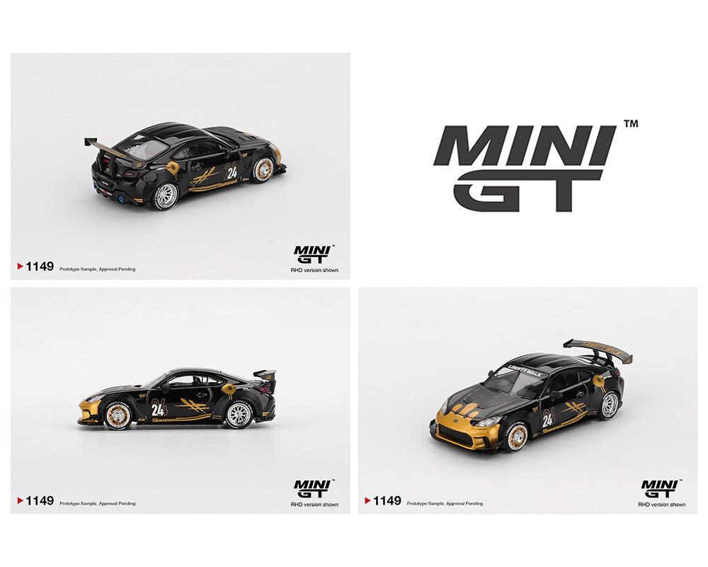Mini GT 1:64 Toyota GR86 LB★Nation – Black / Gold 1149