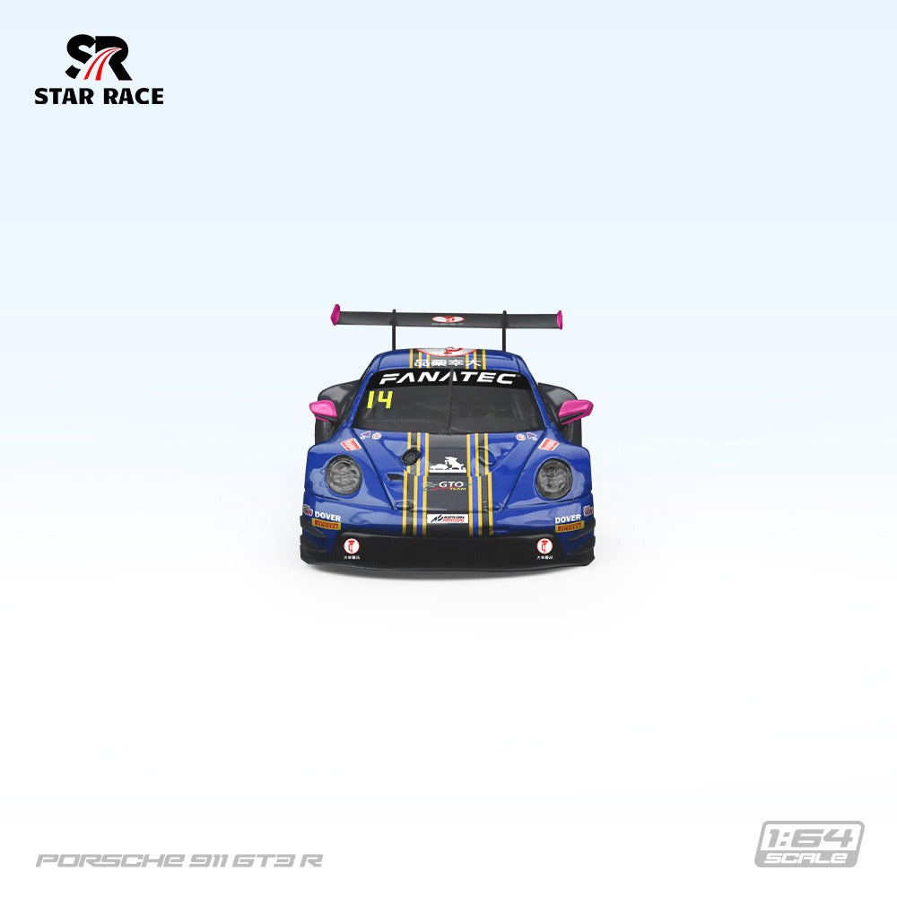 Star Race 1:64 STAR RACE Porsche 911 GT3 R Racing Car Finishings - Alloy Model