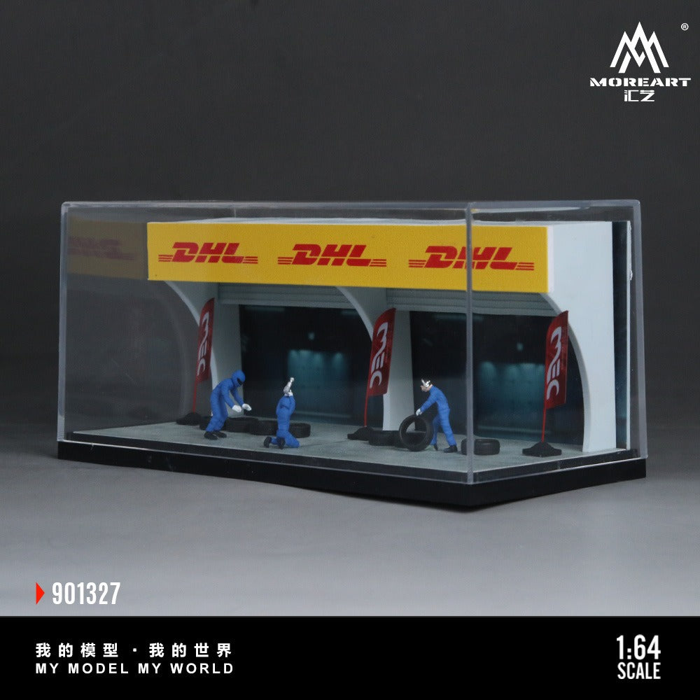 Moreart 1:64 Racing Station Pit Stop DHL Diorama