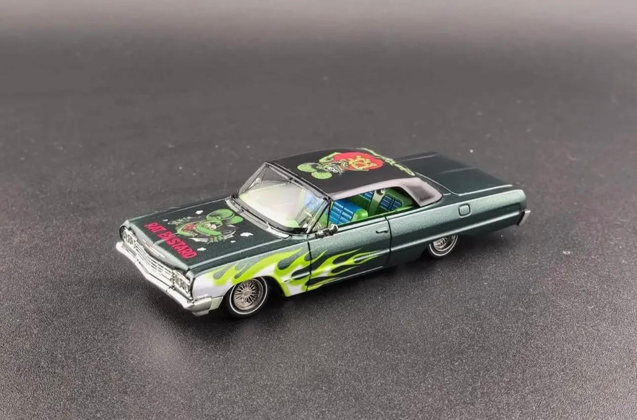 Fine Works 64 Chevrolet Impala West Coast Bouncing Cars Rat Fink 1/64
