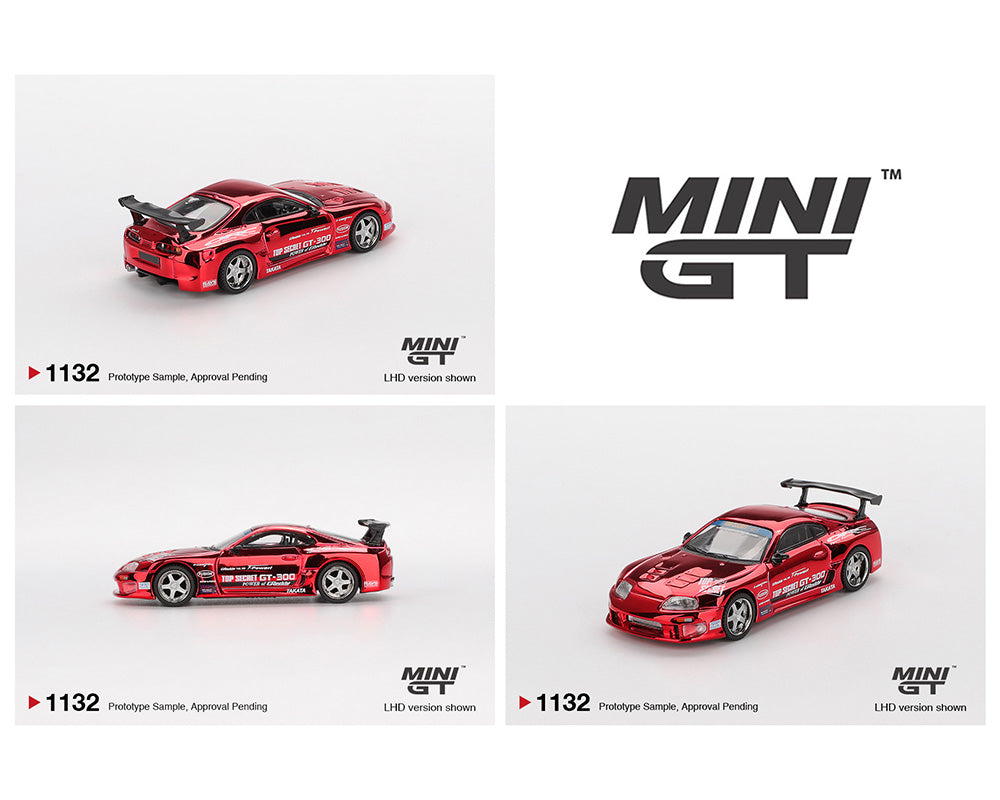 Mini GT 1:64 Toyota Supra (A80) Top Secret GT-300 Top Secret – Red Chrome- Limited Edition #1132