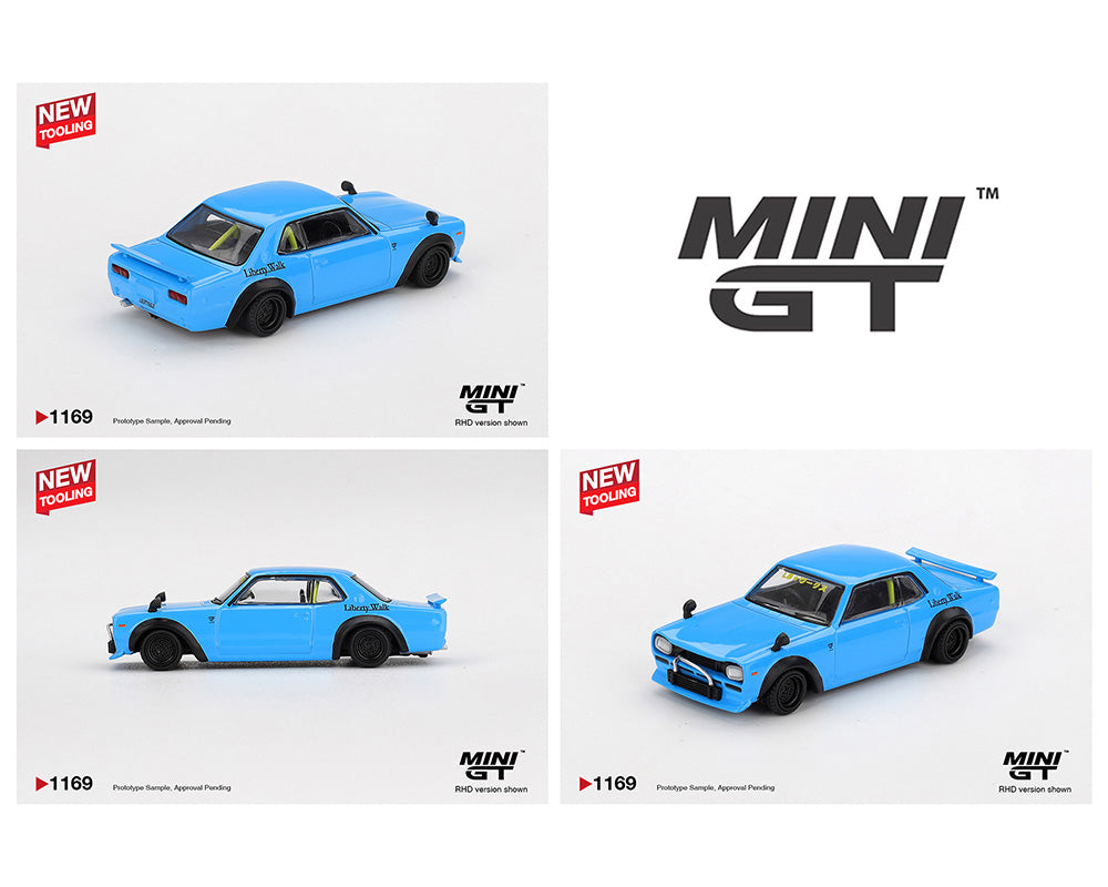 Mini GT 1:64 Nissan LB★Works HAKOSUKA – Baby Blue 1196