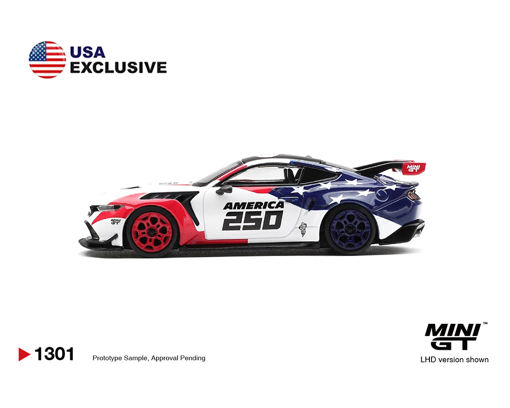 Mini GT 1:64 Ford Mustang GTD America 250 USA Exclusive LHD- Limited Edition 1301