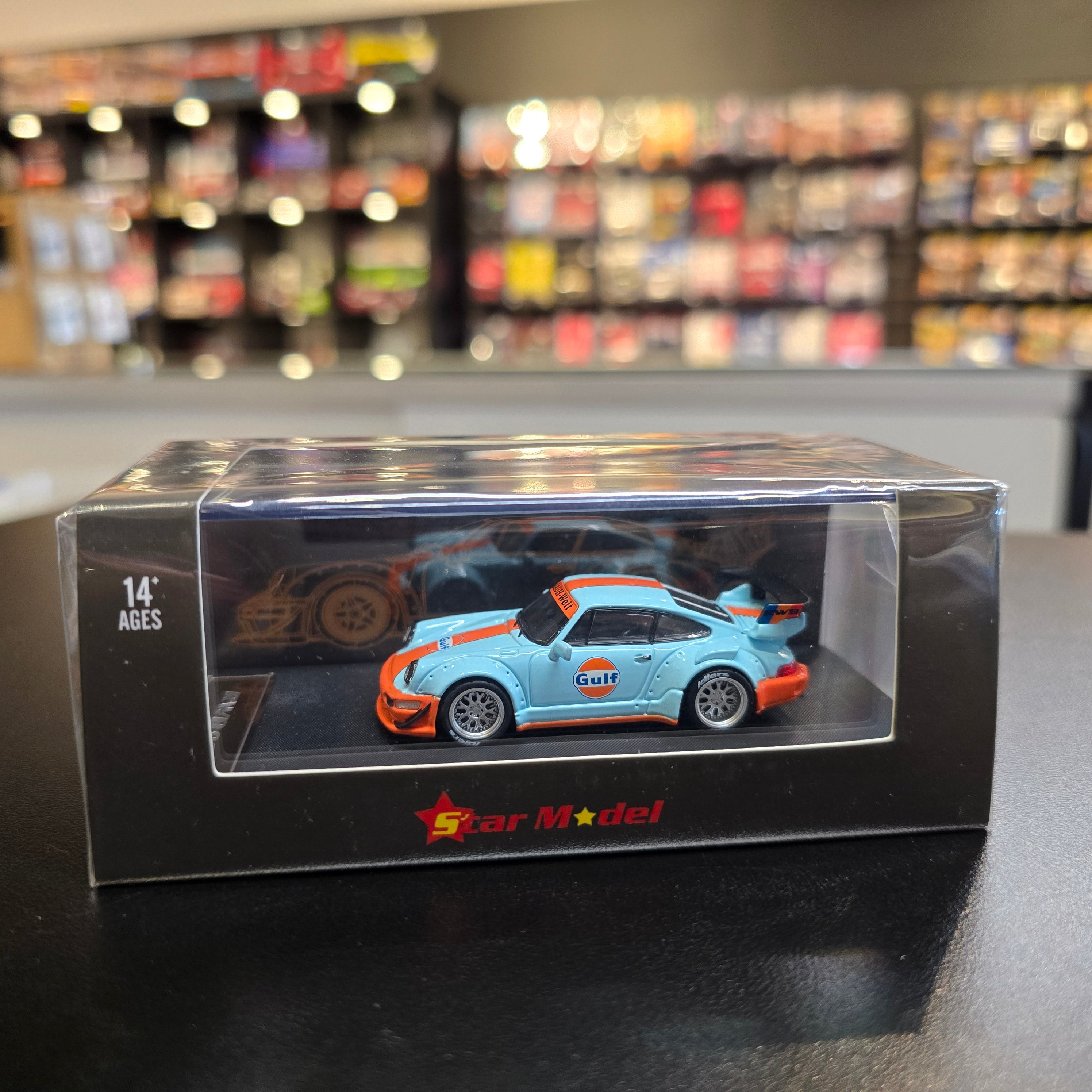Star Model 1:64 Rauh-Welt Widebody Modified RWB 964 Gulf Livery