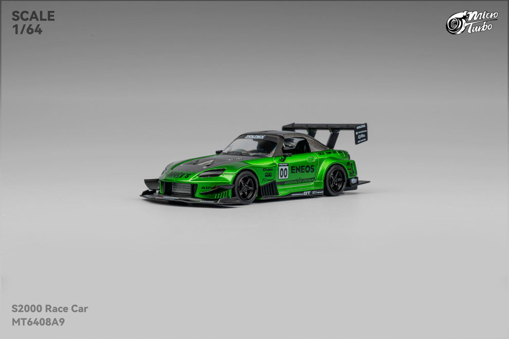 Micro Turbo 1:64 Custom S2000 Race Car Green MT6408A9
