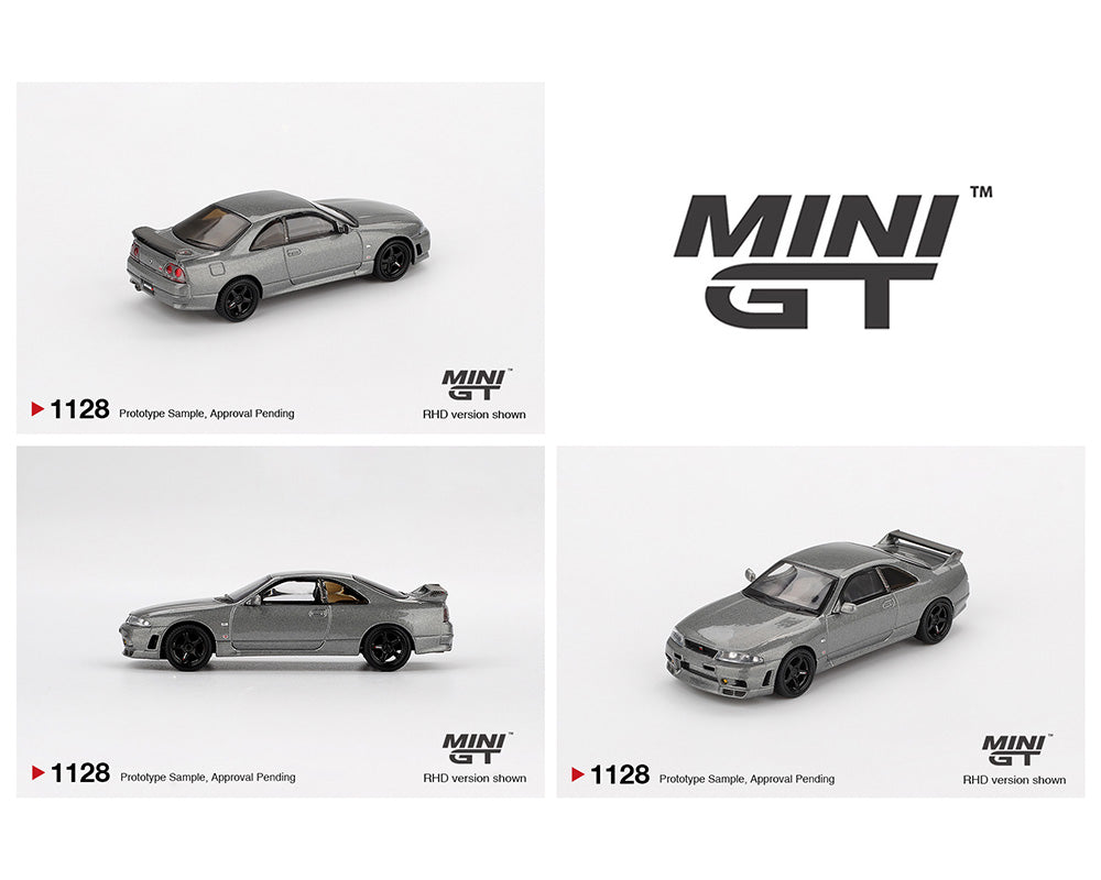 Mini GT 1:64 NISSAN Skyline GT-R Dark Metal Gray (NISMO BCNR33 CRS Version) – Limited Edition 1128