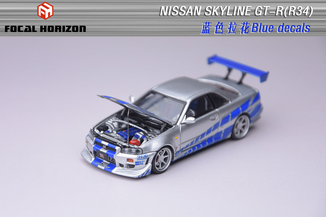 Focal Horizon 1:64 Nissan Skyline GTR R34 Fast & Furious Movie of C-West Version