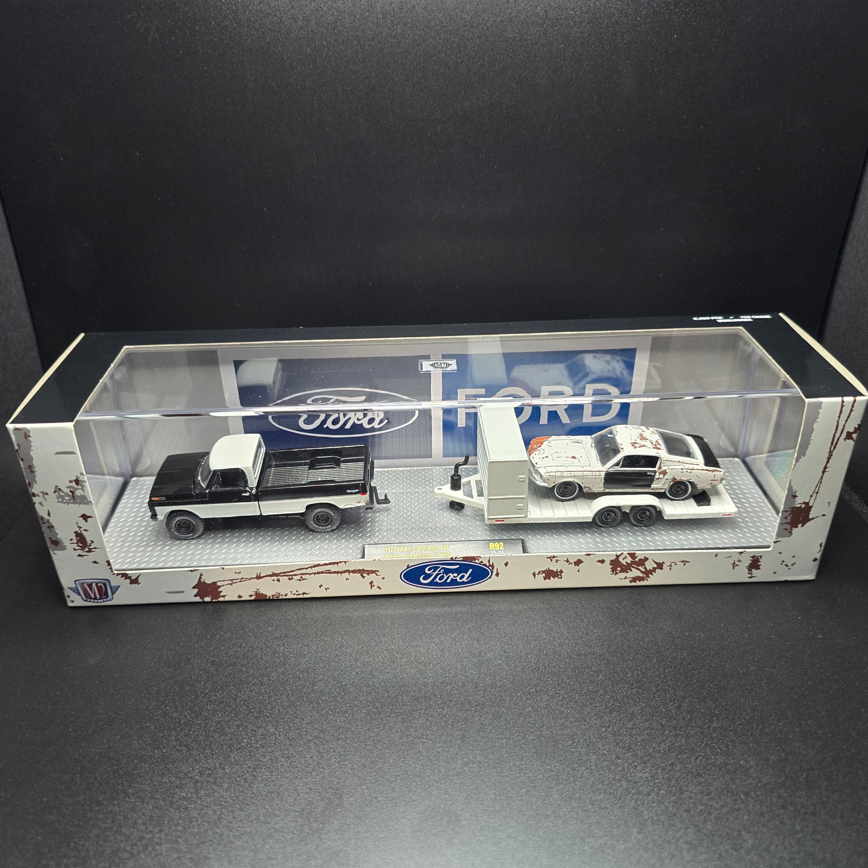 M2 Machines 1972 Ford F-250 Ranger 4X4 and 1968 Ford Mustang GT