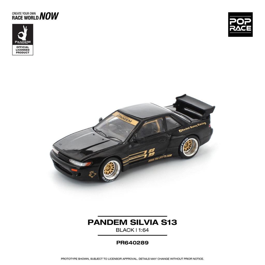 POP RACE 1/64 PANDEM SILVIA S13 - BLACK PR640289