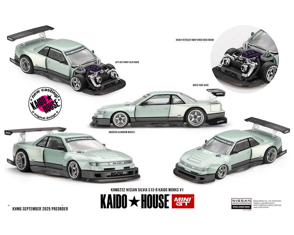 Kaido House Nissan Silvia S13-R KAIDO WORKS V1 – Sea Foam Green