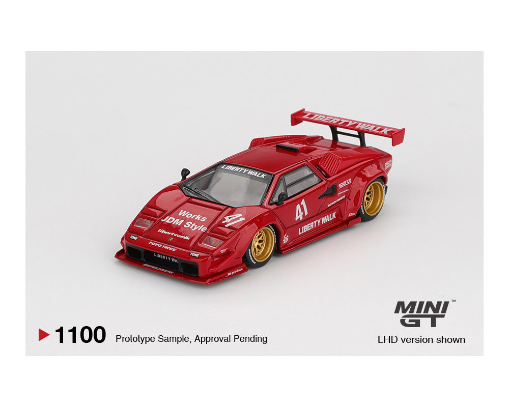 Mini GT 1:64 Lamborghini Countach LB-WORKS – Red 1100