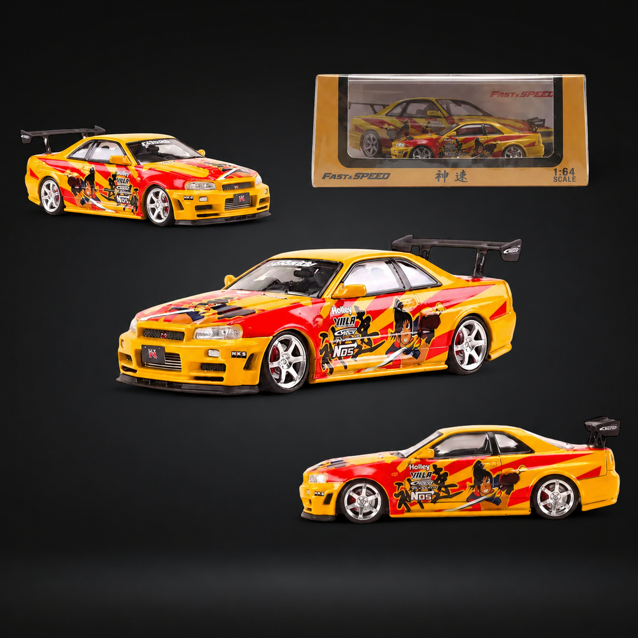 Fast Speed 1:64 Nissan Skyline GTR R34 NFS Anime