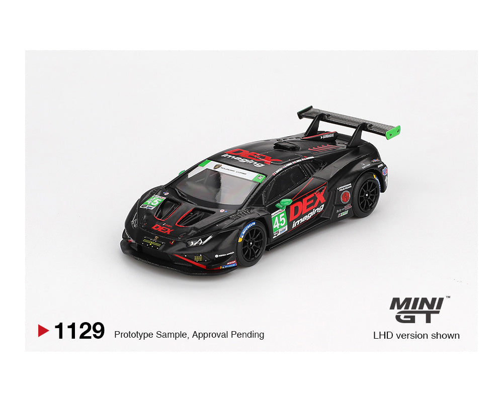 Mini GT 1:64 Lamborghini Huracán GT3 EVO2 #45 No.45 DEX Imaging 2024 IMSA Daytona 24 Hrs #1129