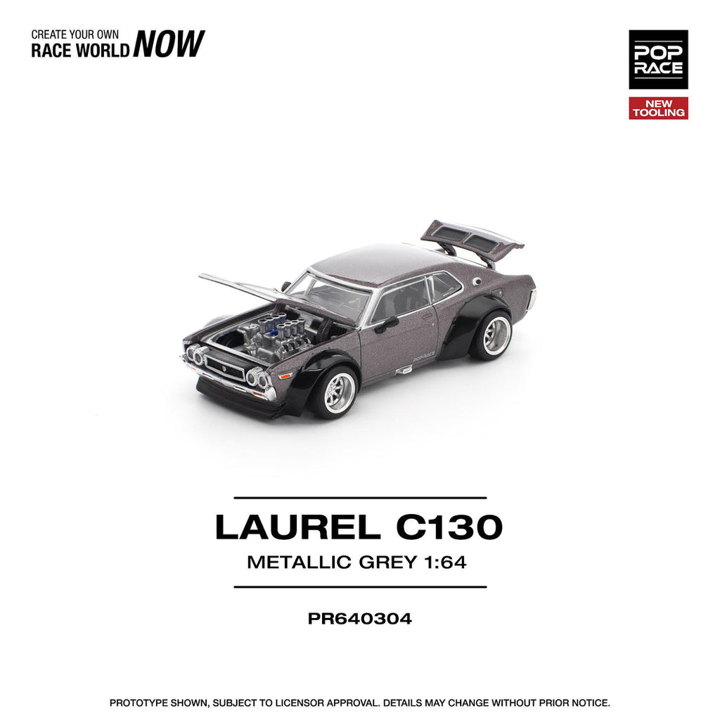 POP RACE 1/64 LAUREL C130 METALLIC GREY PR640304