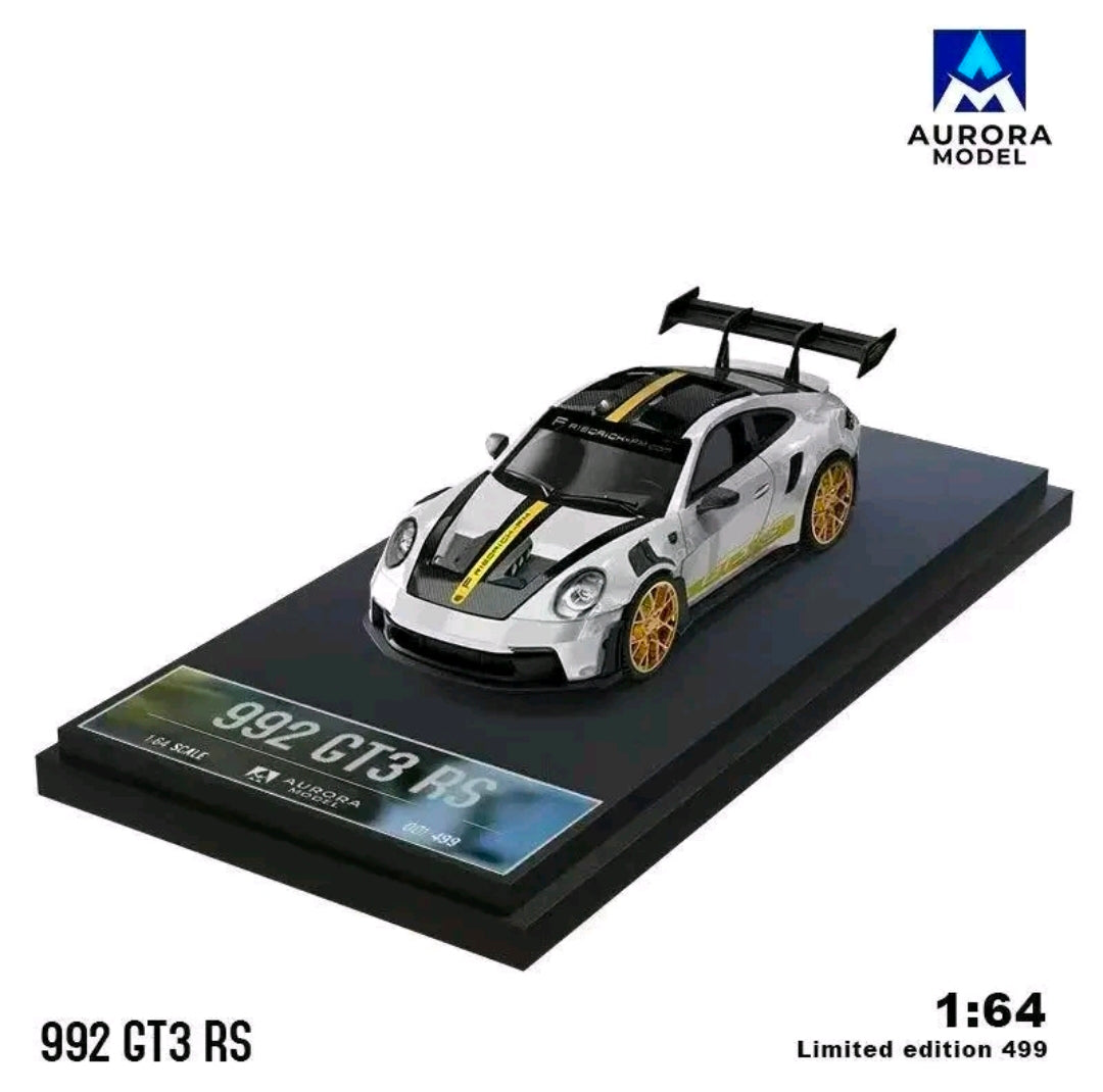 Aurora Model 1:64 992 GT3 RS White Gold