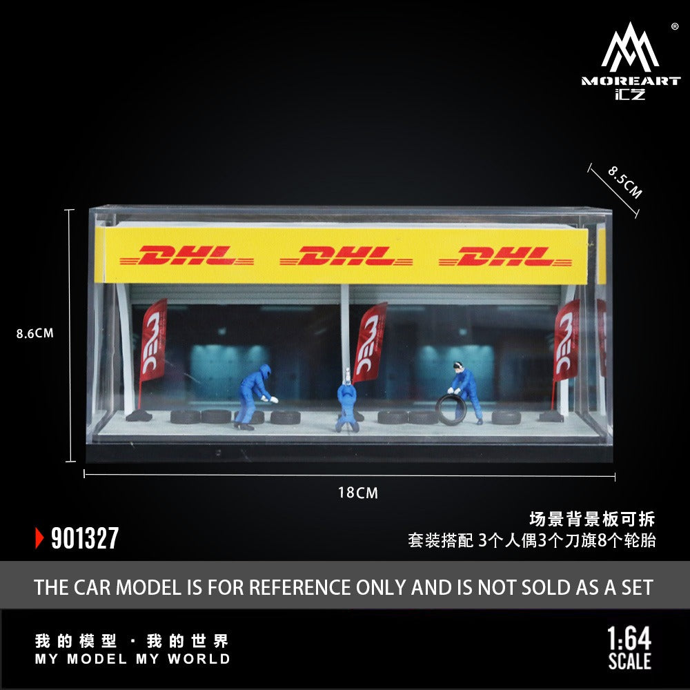 Moreart 1:64 Racing Station Pit Stop DHL Diorama