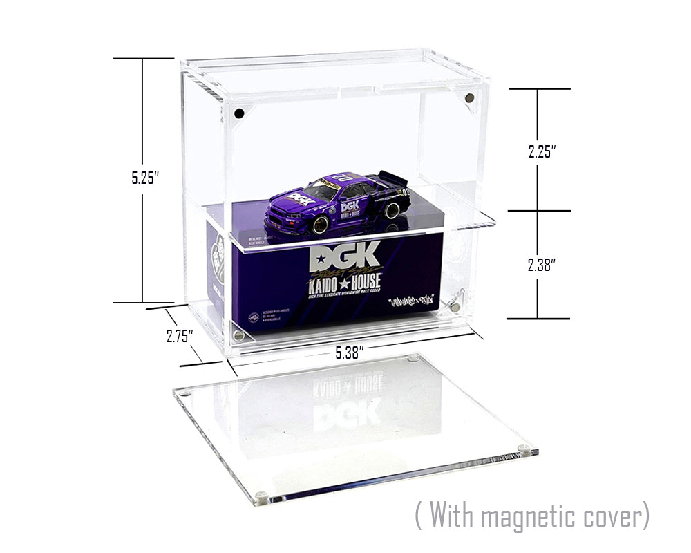 Showcase 1:64 2-Car Desk Top Collector Display Case (5″x2.5″x4.75″)