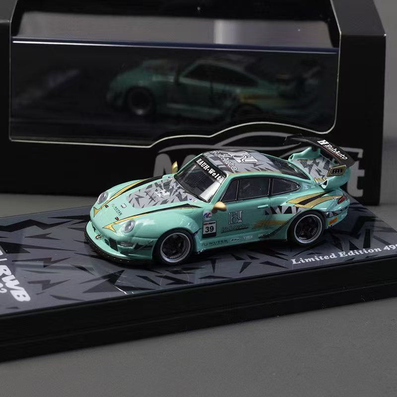 Motokit 1/64 diecast model car, RWB modified, limited edition of 499 each Hubauto