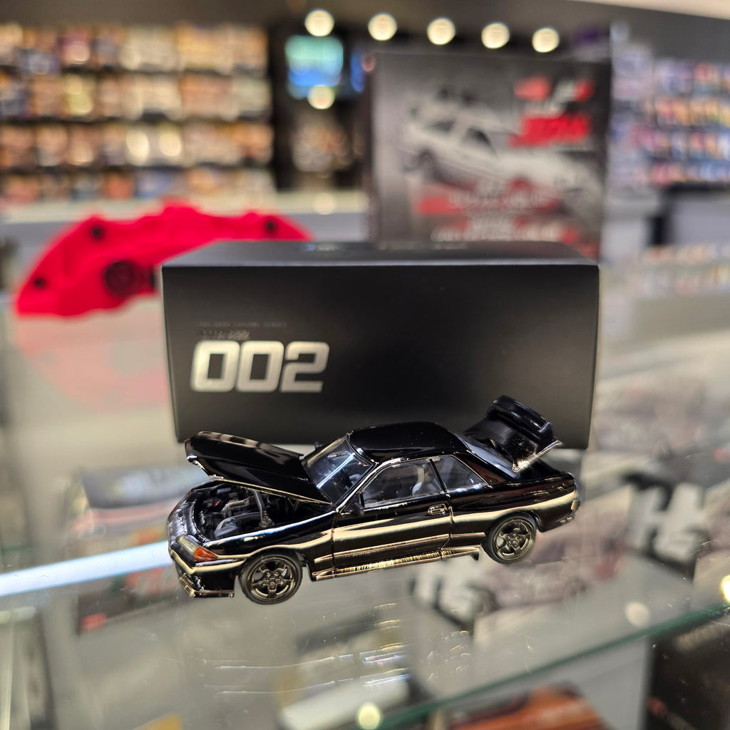 POP RACE 1/64 R32 GT-R DARK CHROME PRDC002
