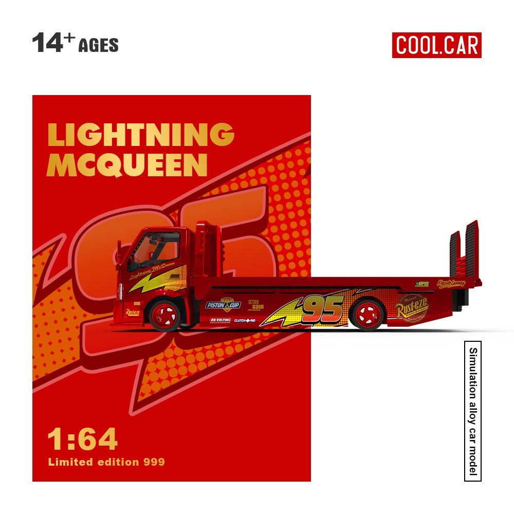 Cool Car H300 Flatbed Transport Trailer - Lightning McQueen Finish