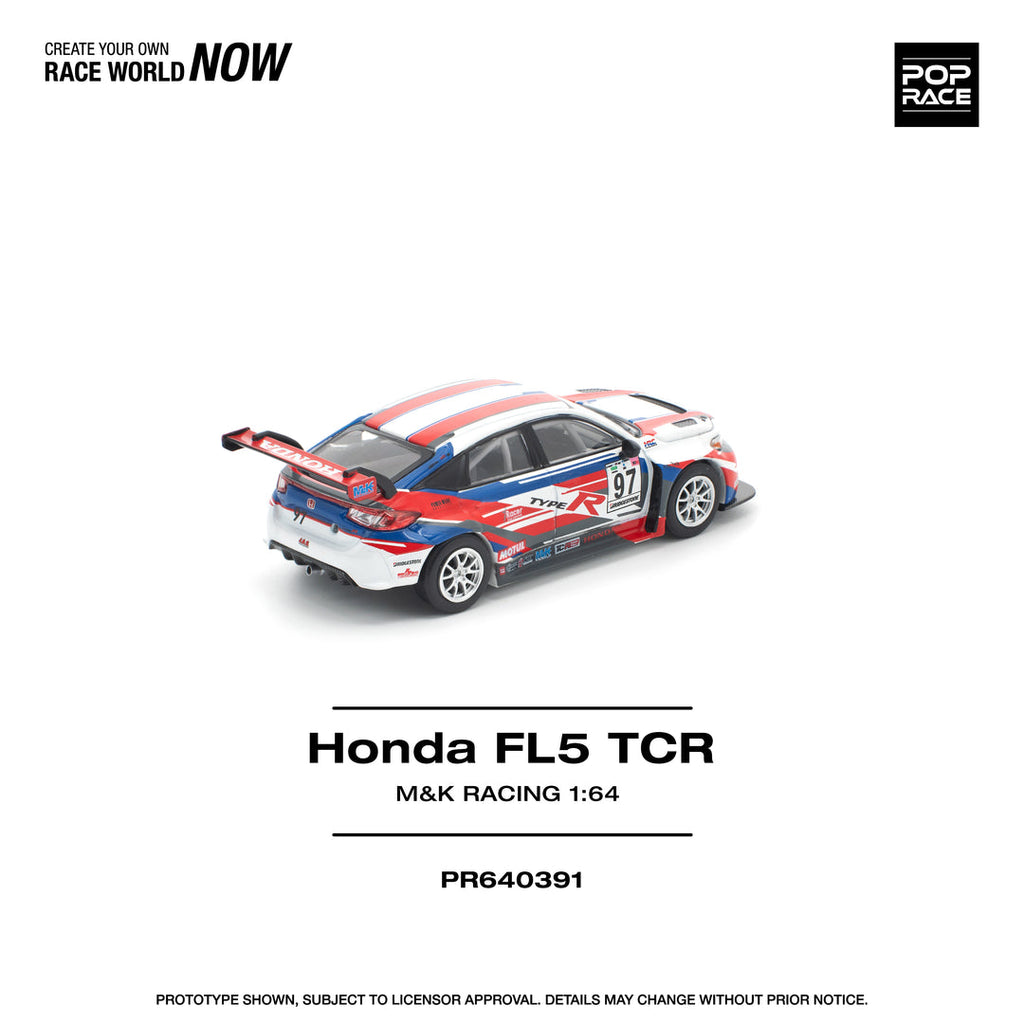 POP RACE 1/64 HONDA CIVIC TYPE-R (FL5) TCR - M&K RACING