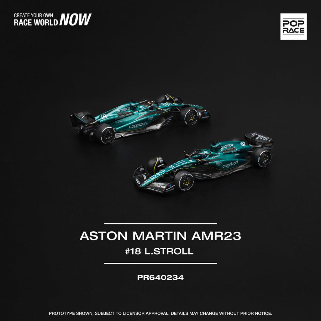 POP RACE 1/64 ASTON MARTIN AMR23 F1 #18 L. STROLL PR640234