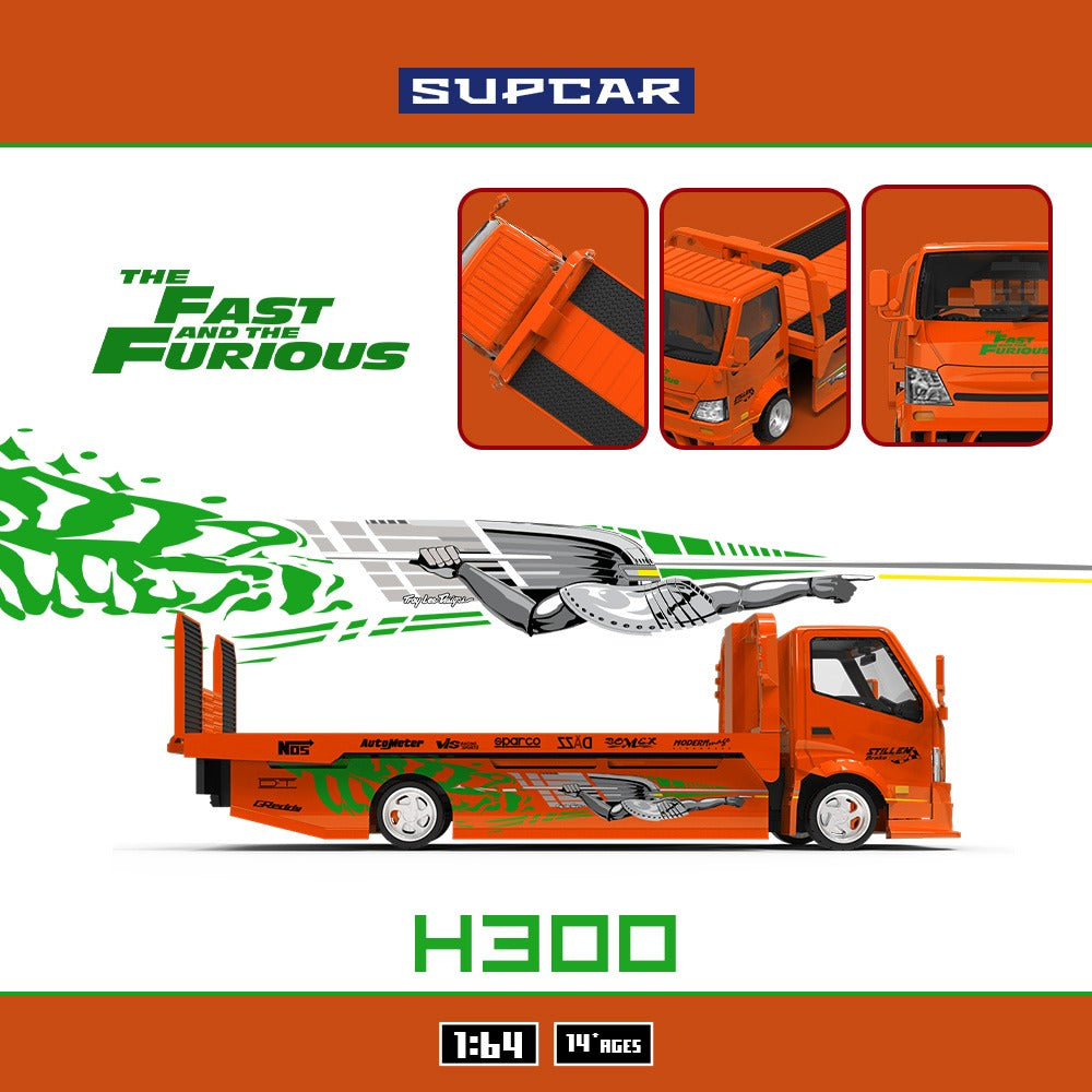 Supcar 1:64 H300 Car Transport Hauler Speed and Passion F&F