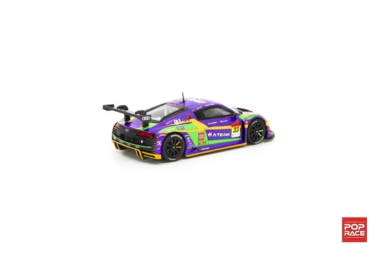 POP RACE 1/64 Super GT 2020 Evangelion Racing Test Unit-01 X works Audi R8 #33 Alex Au / Shaun Thong PR64-R8LMS-EVA01