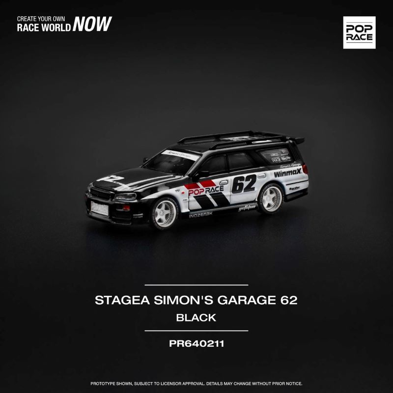 Pop Race Stagea R34 Simon's Garage #62 PR64-211